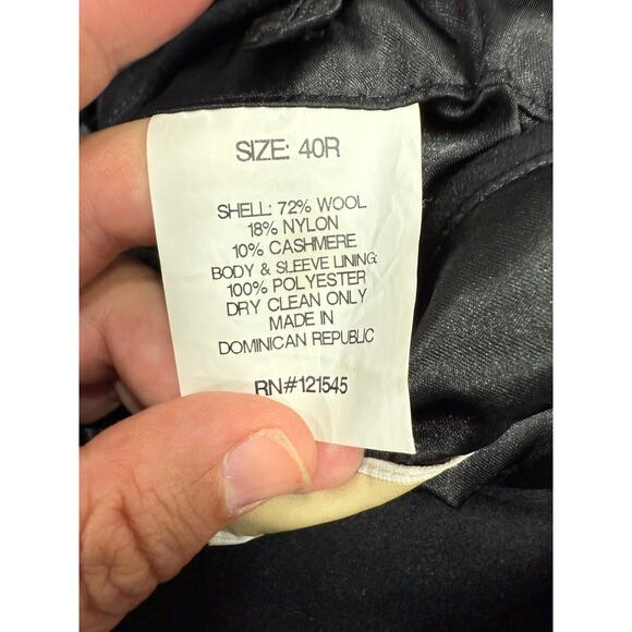 Michael Kors Men’s Coat sz 40R Overcoat Wool Black - Picture 6 of 9